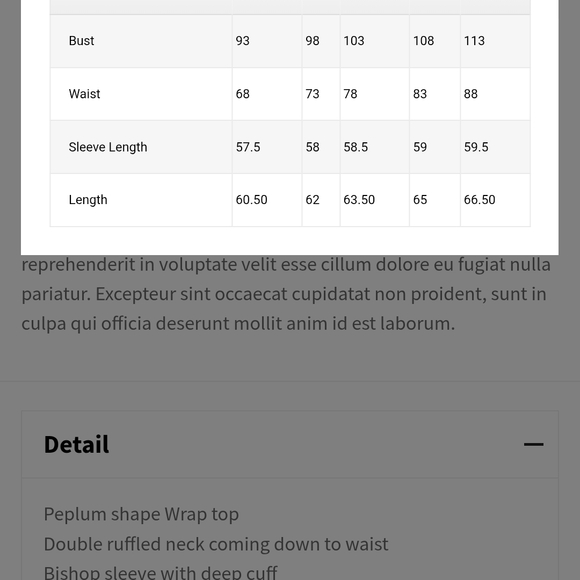 Checkered Blue Ruffled Wrap Blouse - Picture 5 of 5